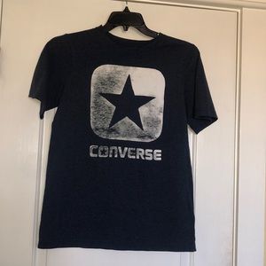Navy Distressed Graphic Converse T-Shirt
